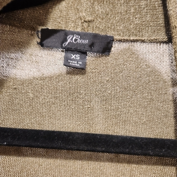 J Crew XS women's linen blend open front cardigan - Picture 5 of 7
